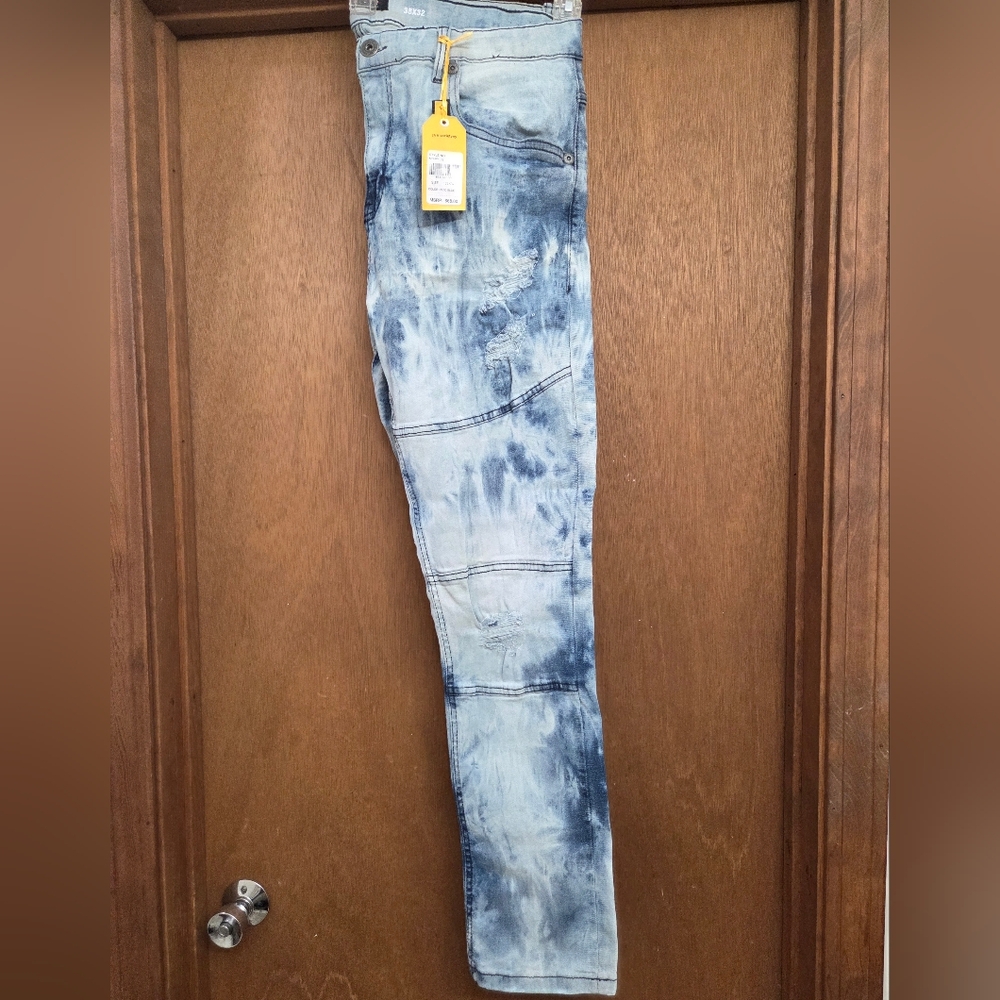 M. Society Skinny Jeans. Men's size 38x32. Acid Blue